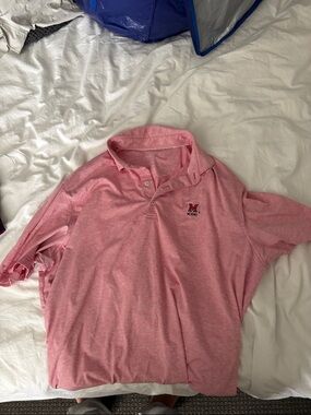 Miami Red Striped Polo Shirt